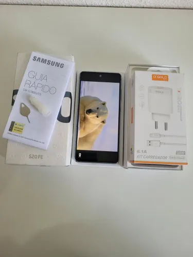 S20 FE 128GB CIANO + CARREGADOR 