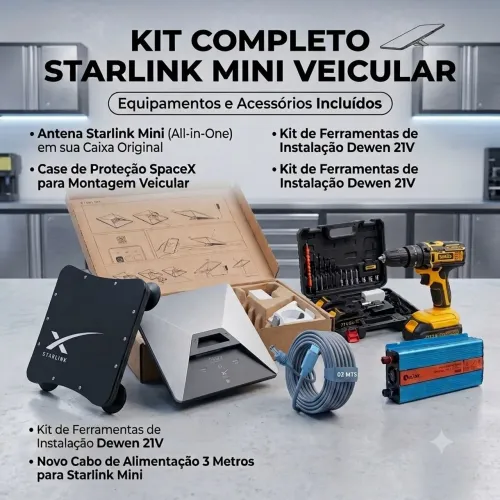 KIT COMPLETO STARLINK MINI VEICULAR