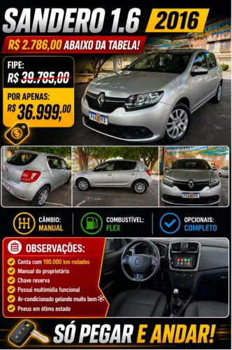 Renault Sandero Expression Hi-power 1.6 8V 5P 2016