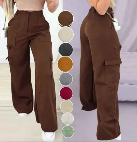 CALÇA CARGO FEMININA COR MARROM TAMANHO 40/42