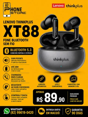 Fone Lenovo XT88 Novo Entrega Grátis 