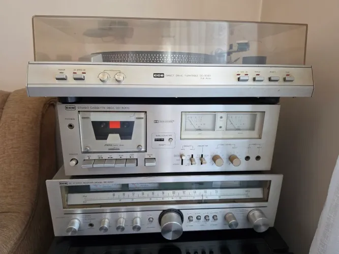 System Vintage CCE Completo - Receiver SR-5050 + Toca-Discos DD-8080 + Tape Deck CD-4000