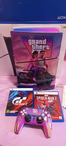 Vendo PS5 slim mídia física todo original na garantia até novembro nota fiscal Caixa
