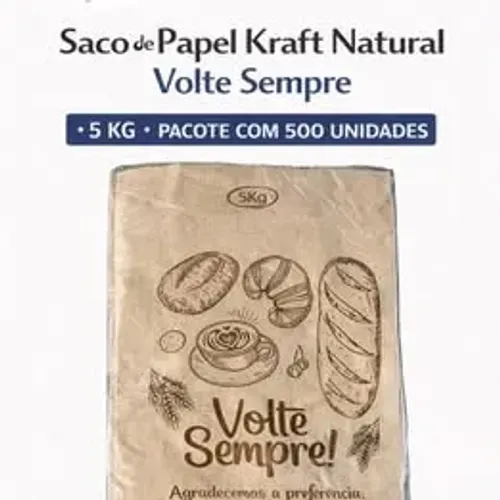 SACO KRAFT PARA PÃO - PREÇO DE CUSTO