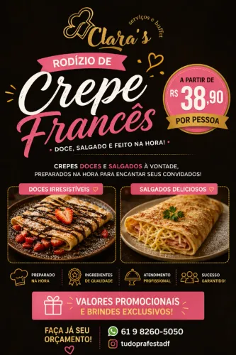 RODIZIO DE CREPE FRANCÊS EM DOMICILIO