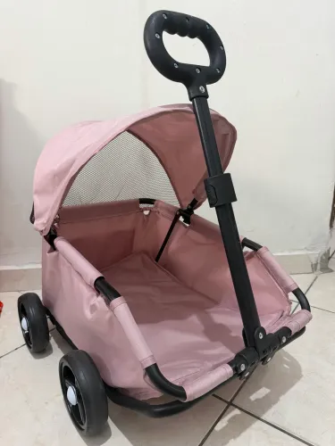 Carrinho Pet Dobrável p/ Cães e Gatos - Leve, Portátil e Ideal p/ Passeios