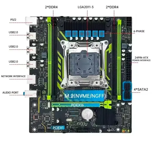 KIT XEON(processador, placa mãe e air cooler e TPM 2.0)