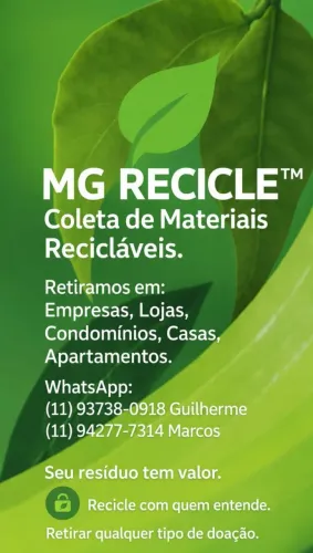 Retiramos doações pra reciclagem