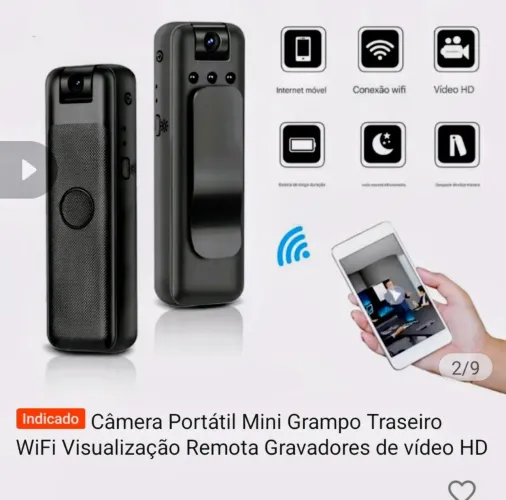 Câmera portatil mini