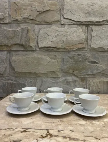 jogo 6 xícaras de café porcelana schmidt