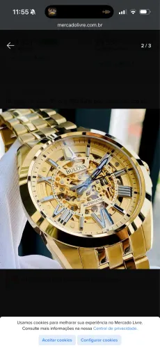RELÓGIO BULOVA SUTTON SKELETON AUTOMATICO 97a163