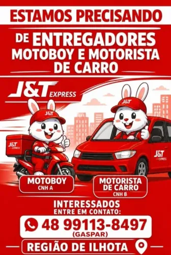 Oportunidade para entregadores de Ilhota