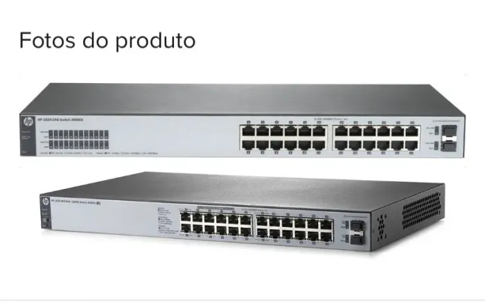 Switch de rede HP 1820 24 portas - J9980A 