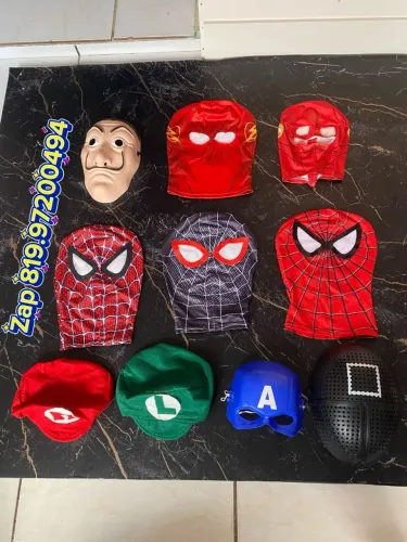 Máscaras de Personagens Homem Aranha (Aluguel)