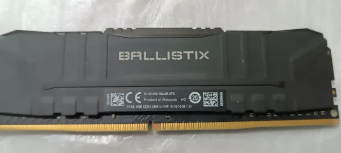 Memória RAM DDR4 8GB 2666MHz Ballistix