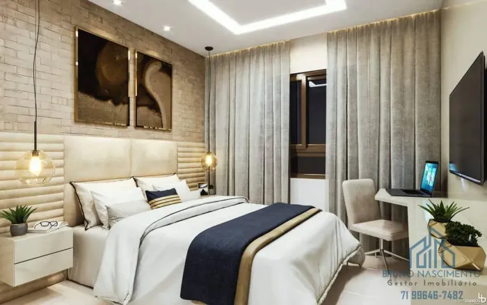 APARTAMENTOS 01 QUARTO - 45,88M² A 47,75M² NO ITAIGARA