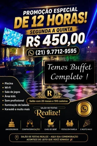 Aluguel para festas de segunda a quinta, 12 horas de festa por R$ 450,00! ?<br>Alguém