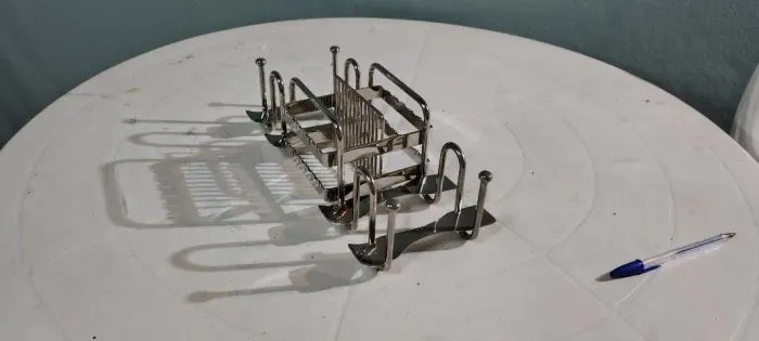 Porta talheres para buffet em aço inox. 