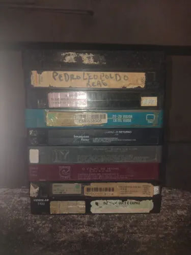 Vhs fitas de vídeo com 9 unidades sem capas