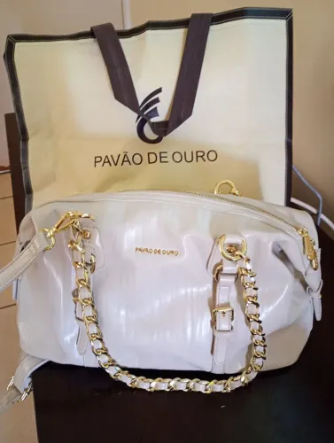 Bolsa pavão de ouro