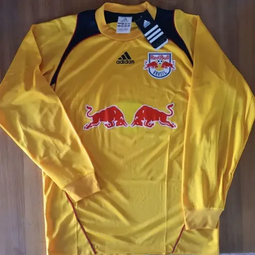 camisa original 2011 goleiro red bull brasil manga longa amarela adidas tamanho m