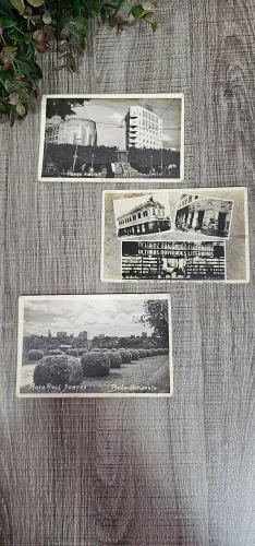 Conjunto de 3 postais antigos de BELO HORIZONTE