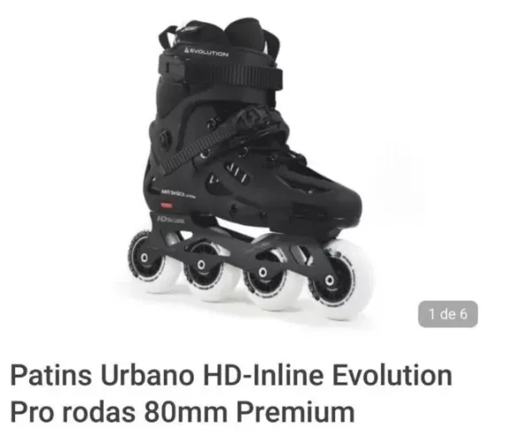 Patins Urbano HD-Inline Evolution Pro rodas 80mm Premium Tamanho 40
