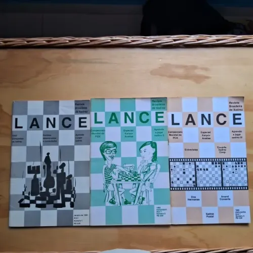 Revista LANCE Brasileira de Xadrez - Números 1, 2 e 3 (1995) Completa
