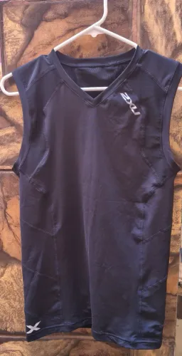 Camisa regata de compressão 2xu treino corrida ciclismo triathlon grande g