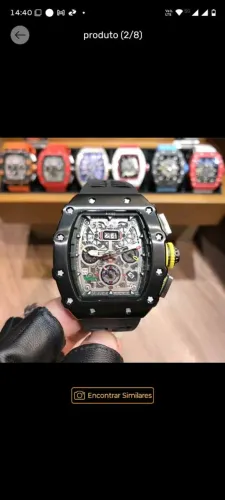 Relógio Richard Mille Masculino - Automático em Titanium, Pulseira de alta qualidade.
