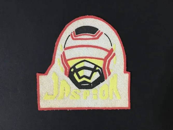 Vintage Patch do Jaspion Estampado Alto-relevo Nunca Usado + Figurinha Spielvan Anos 90