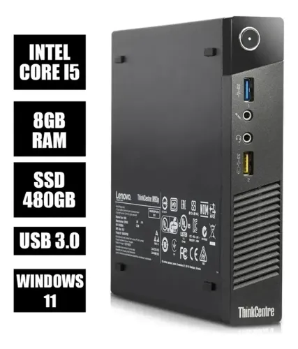 Mini PC Lenovo M93 i5-4590T SSD 480GB 8GB RAM