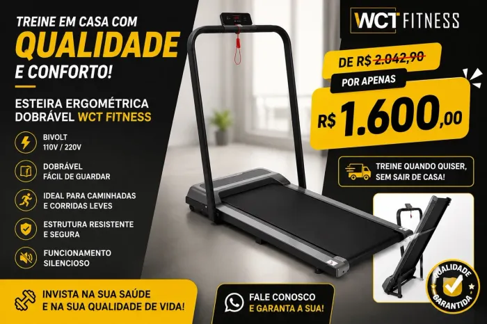 Esteira Dobrável WCT Fitness