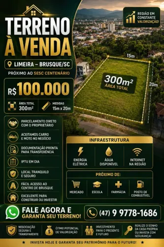 Terreno à venda - limeira baixa, brusque-sc