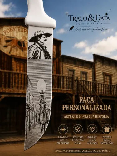 Faca para Churrasco Personalizada - Presente / Brinde Exclusivo