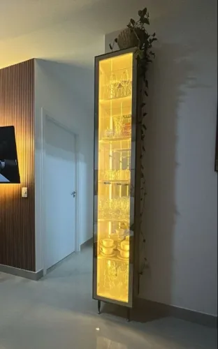 Torre Cristaleira  LED 100% MDF Naturale FAZEMOS ENTREGAS DF E ENTORNO