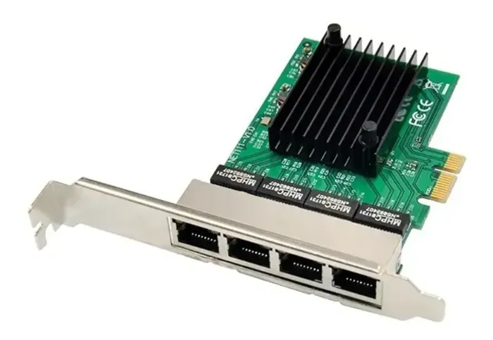 Placa De Rede Pcie Pci Express X1 Quad 4 Lan Gigabit Realtek