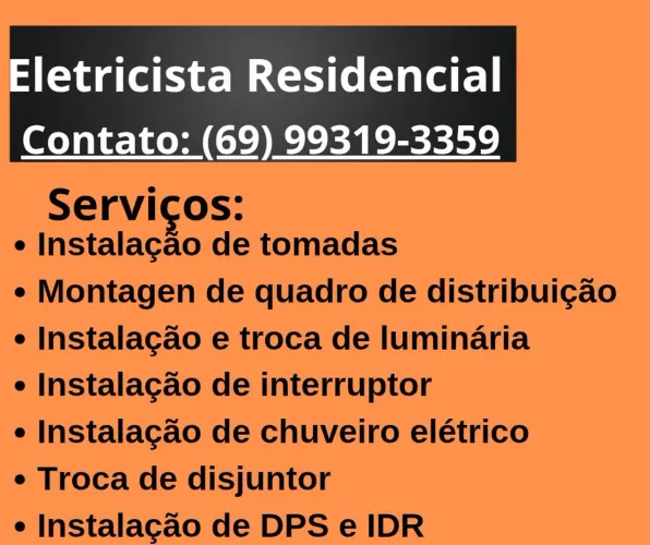Eletricista residêncial e prédial