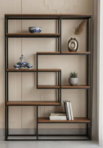 Estantes criativas com design industrial