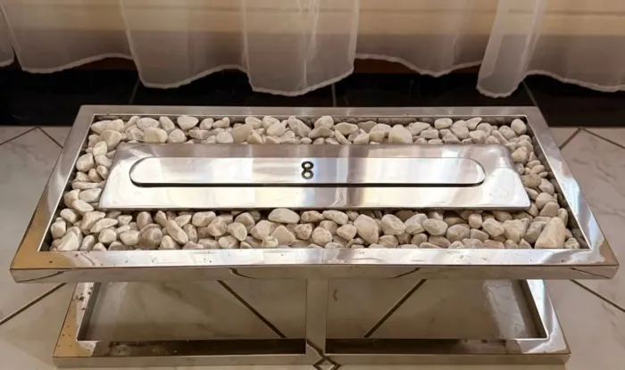Lareira ecológica Decorativa em Aço Inox