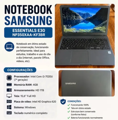 Notebook Samsung Essentials E30.