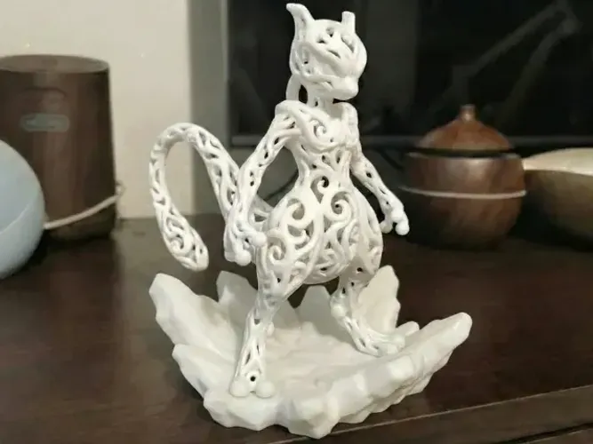 Mewtwo Elemental - Arte Voronoi