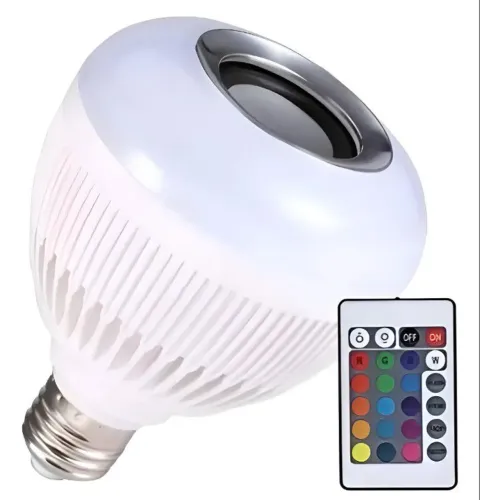 Lâmpada com Bluetooth (com luzes coloridas)