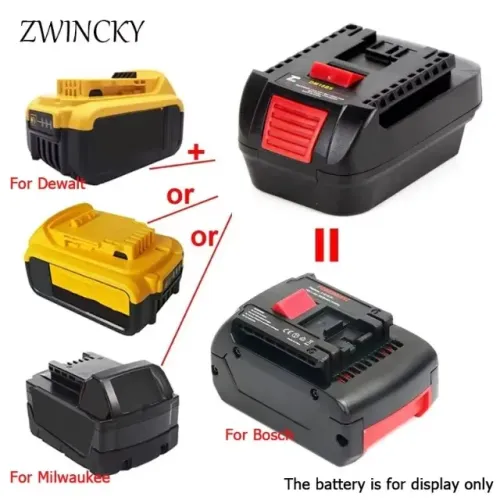Conversor de bateria de lítio dewalt para elétricas bosch 18v