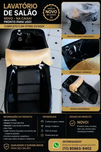 Lavatório bivolt importado novo.