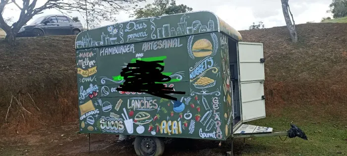 Trailer novo nunca usado com coifa, chapa de lanche nova nunca usada mais 