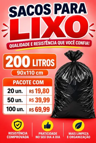 Saco de lixo 200 LTS