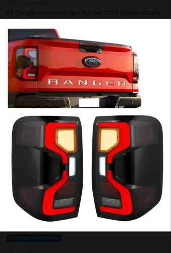 Lanternas estilo RAPTOR para ranger 2024 em diante 