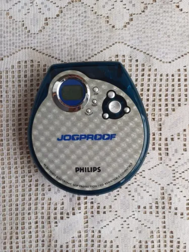 Discman Philips portátil azul com tecnologia "Jogproof". NÃO FUNCIONOU