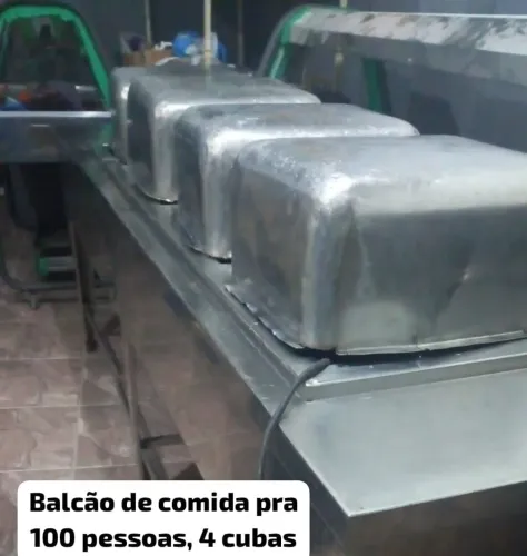 Balcão de comida, 4 cubas 